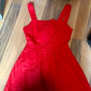 Jcrew factory red apron dress